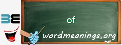 WordMeaning blackboard for of